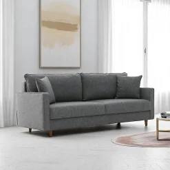 Canapé 2 places gris anthracite - dossier haut COMO