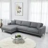 Canapé d'angle anthracite - côté gauche, style contemporain VENCE