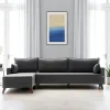 Canapé d'angle anthracite - 275 cm, côté gauche SPLIT