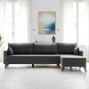 Canapé d'angle anthracite - 275 cm, côté droit SPLIT