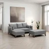 Canapé d’angle convertible gris chiné – côté gauche SPLIT