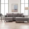 Canapé d'angle convertible taupe - côté gauche SPLIT