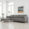 Canapé d'angle gris chiné - 275 cm, côté gauche SPLIT