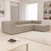 Canapé d'angle modulable taupe - côté droit SPELLO