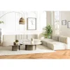 Canapé tissu beige et gris 6 éléments modulables SURATE