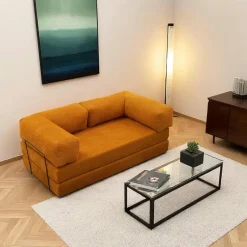 Canapé-lit anthracite confort, 190 cm ALTEA