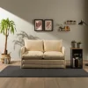 Canapé-lit d'appoint en tissu crème, 2 personnes ORURO