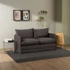 Canapé-lit en tissu gris, 2 personnes 140 cm ORURO
