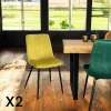 Chaise à rayures velours moutarde (lot de 2) MALANG
