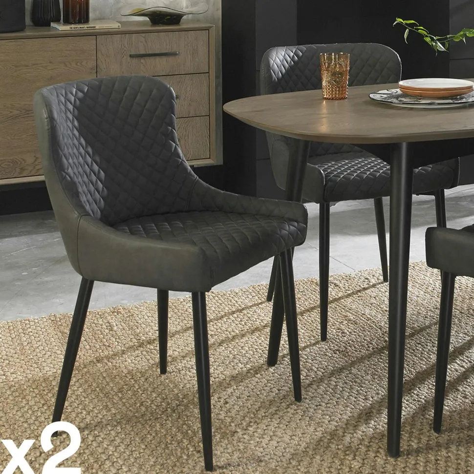 Chaise bleue en velours (lot de 2) ARLINGTON