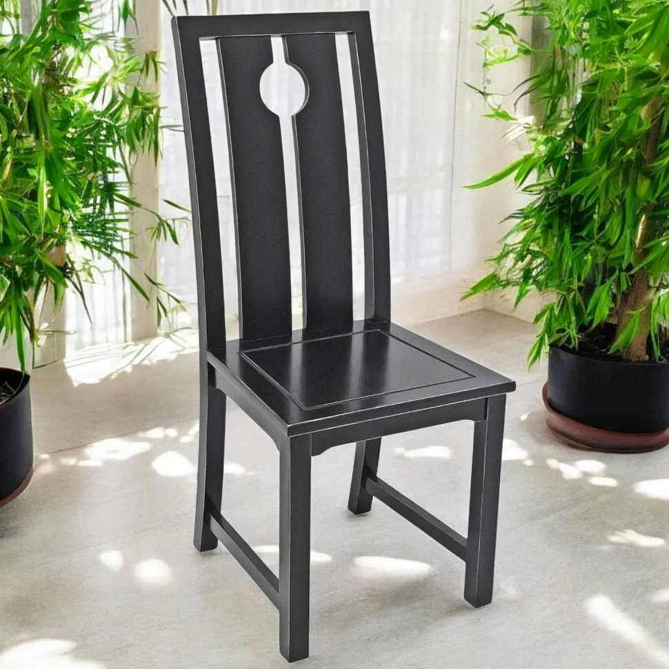 Chaise chinoise ming hévéa massif MAORI