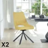 Chaise contemporaine pivotante moutarde (lot de 2) LIGURIE