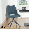 Chaise contemporaine pivotante lagon (lot de 2) LIGURIE