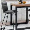 Chaise de bar pivotante gris used OKA (lot de 2)