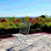 Chaise de jardin bleue décor mosaïque citrons (lot de 2) GRENADE