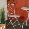 Chaise de jardin en mosaïque beige (lot de 2) GRENADE