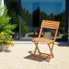 Chaise de jardin pliante en bois, avec poignée SORA