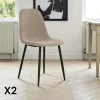 Chaise de salle à manger grise, style moderne (lot de 2) BERLIN