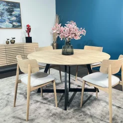 Chaise en bois moderne (finition chêne blanc) COLOGNE