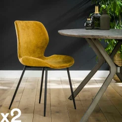 Chaise en bouclette beige (lot de 2) MELBOURNE