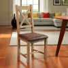 Chaise en chêne massif assise microfibre FJORD