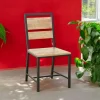 Chaise en Hévéa recyclé naturel et métal 45x51x90cm LOFT