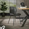 Chaise grise (lot de 2) MELBOURNE