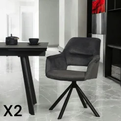 Chaise industrielle confort avec assise en microfibre chocolat