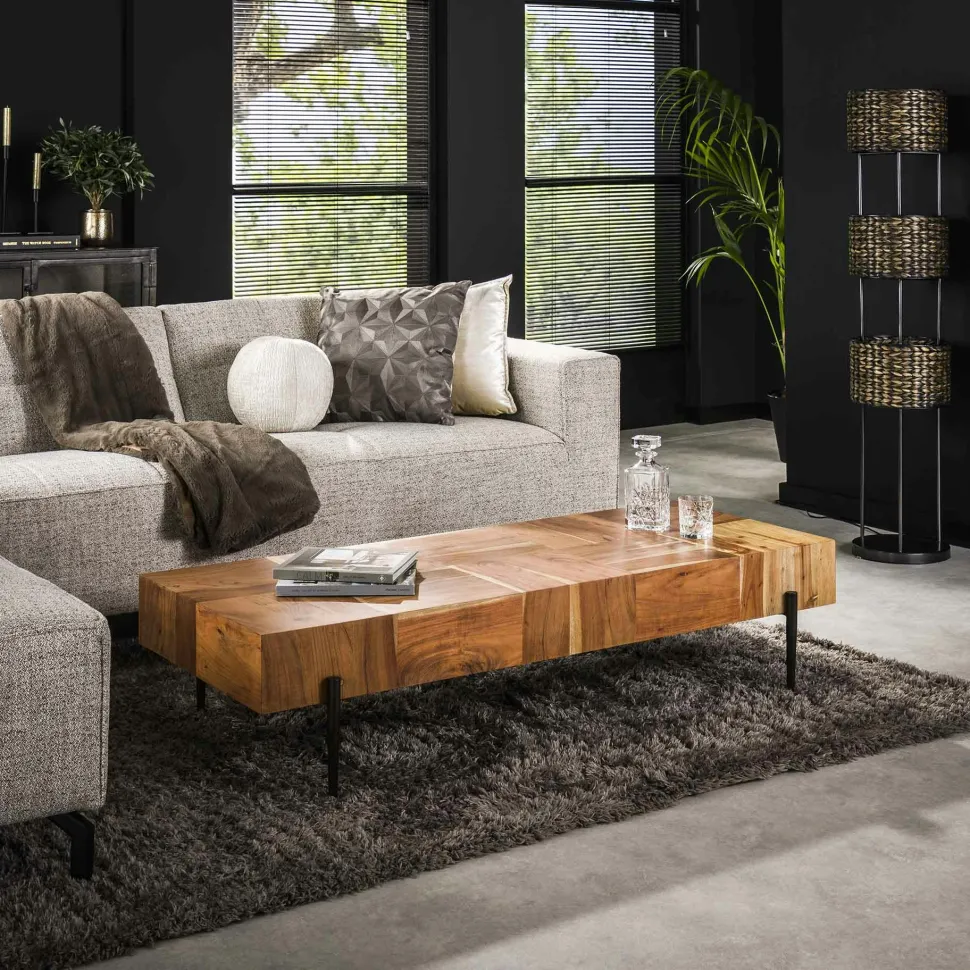 Chaise industrielle marron (lot de 2) SALERNE