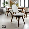 Chaise médaillon écrue - style moderne (lot de 2) DILI