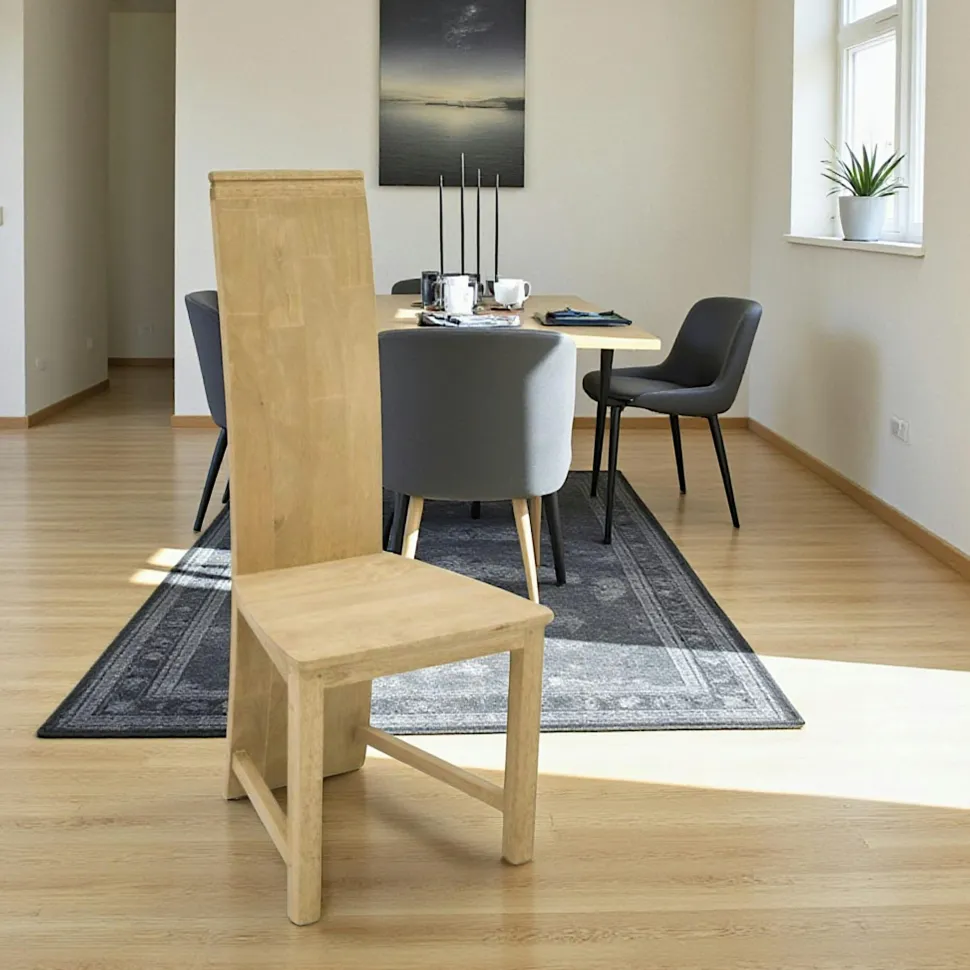 Chaise moderne hévéa massif HELENA