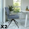 Chaise pivotante bleue dossier double (lot de 2) LIGURIE