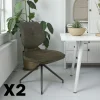 Chaise pivotante verte dossier double (lot de 2) LIGURIE