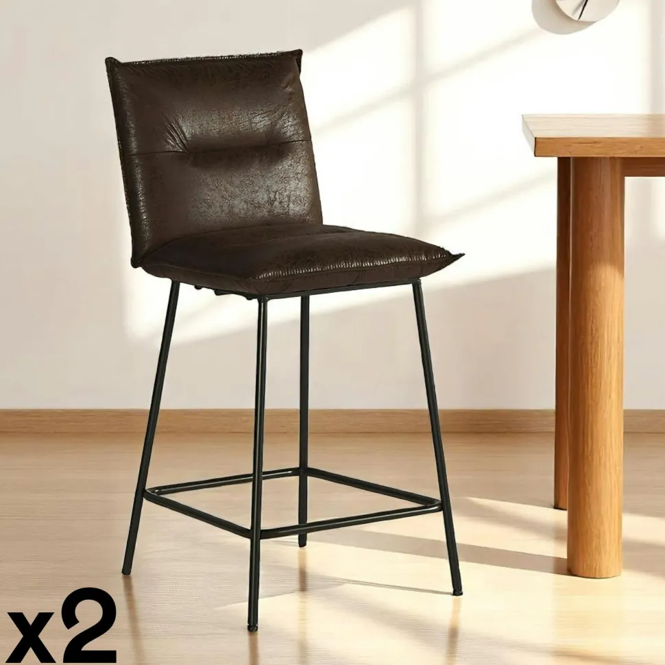 Chaise rotative tissu anthracite (lot de 2) IENA