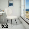 Chaise tissu écru à dossier double (lot de 2) LIGURIE