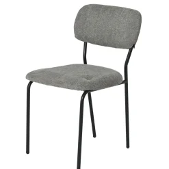 Chaise tissu vert foncé style écolier (lot de 2) MALANG