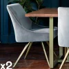 Chaise velours gris (lot de 2) HOBART