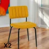 Chaise vintage moutarde FAIRLIE (lot de 2)