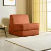 Chauffeuse convertible cuivre velours, lit d'appoint SAPPO