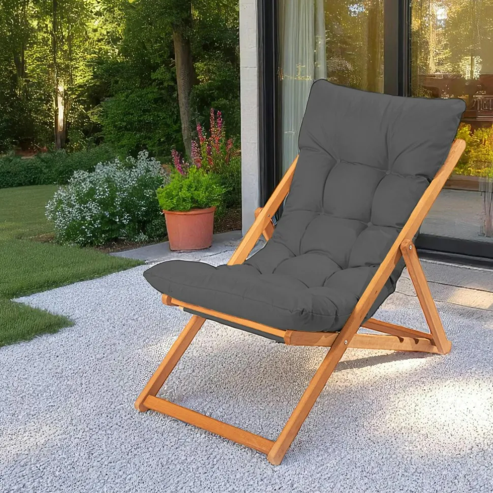 Chilienne beige confort - pliante, inclinable SORA