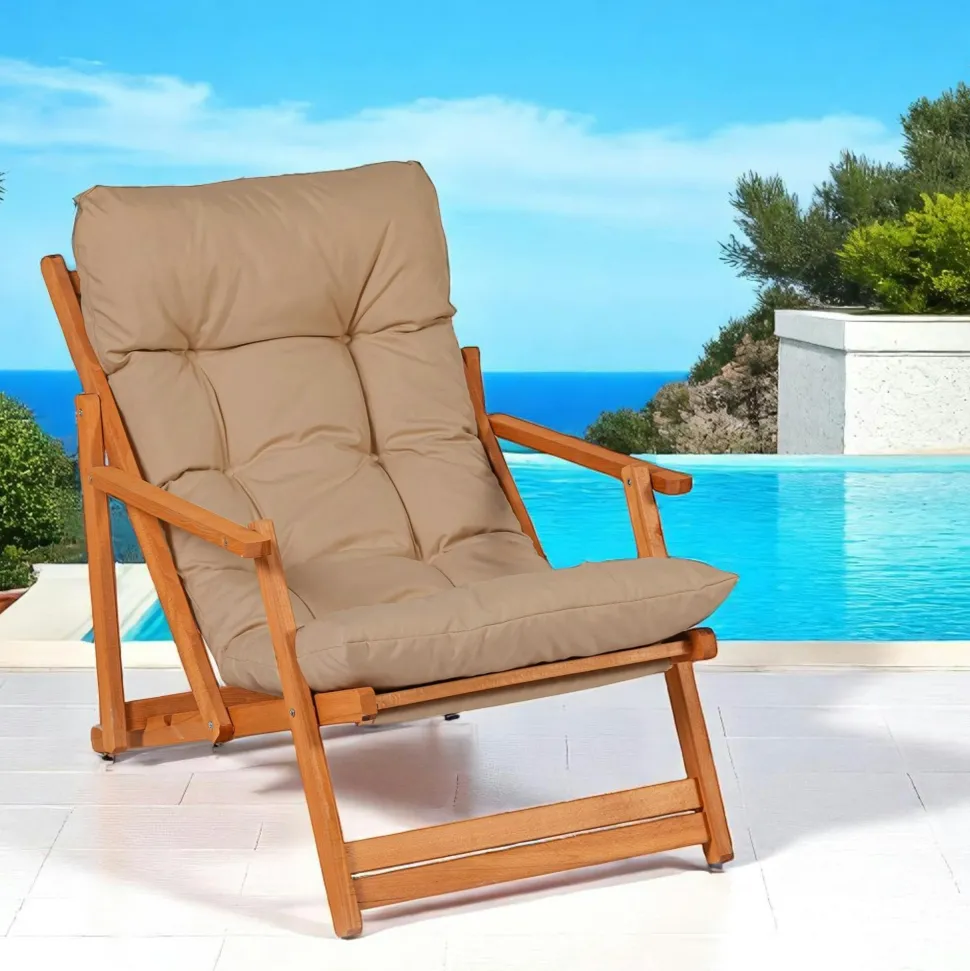 Chilienne beige pliante - grand confort SORA