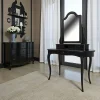Coiffeuse miroir galbée hévéa 125x50x165cm TRADITION