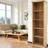Colonne bibliothèque bois hévéa massif H200cm TRADITION