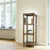 Colonne Etagère Hévéa 3 étagères 45x45x128cm HELENA