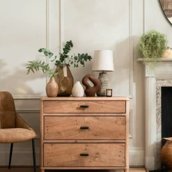 Commode 3 tiroirs en bois recyclé FSC HANOI