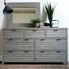 Commode bois recyclé grisé 7 tiroirs SIENNE