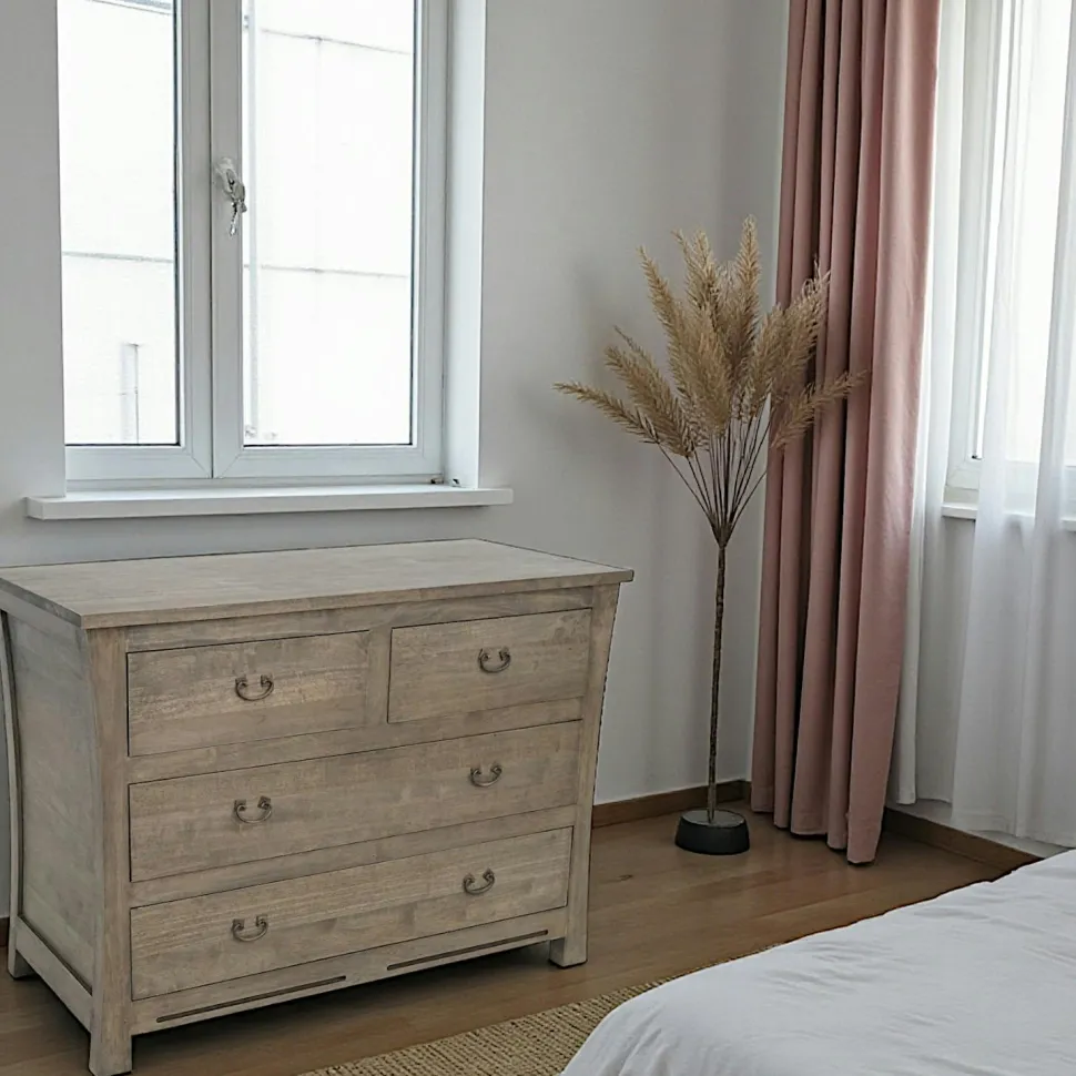 Commode chambre bois massif style exotique MAORI