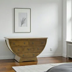 Commode demi cercle hévéa massif 110x60cm TRADITION