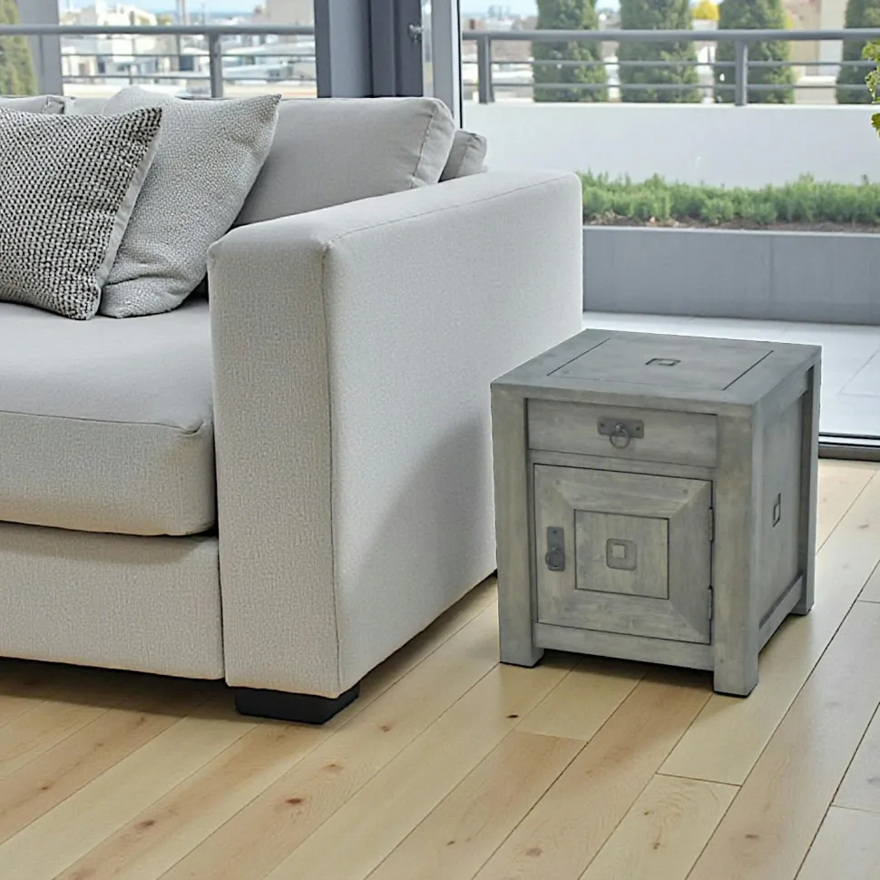 Commode demi cercle hévéa massif 110x60cm TRADITION
