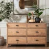 Commode en bois recyclé FSC 6 tiroirs HANOI